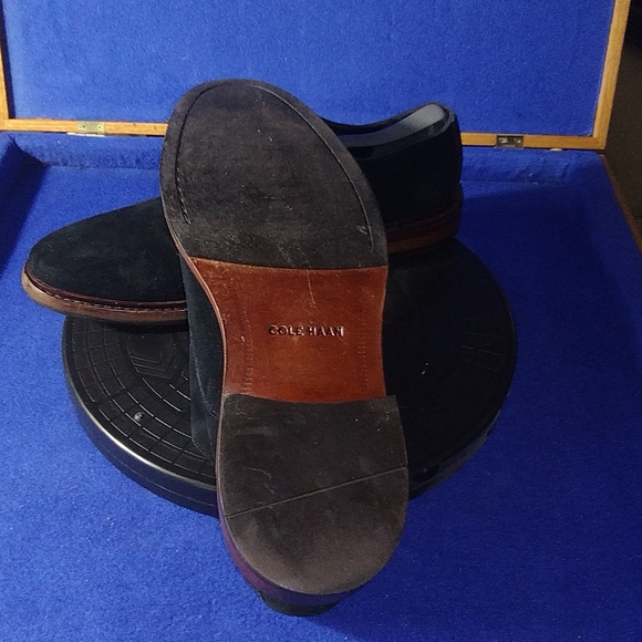 Men's Cole Haan Williams Buck ll Black Suede Oxfords, Sz. 12M-US - Picture 7 of 7